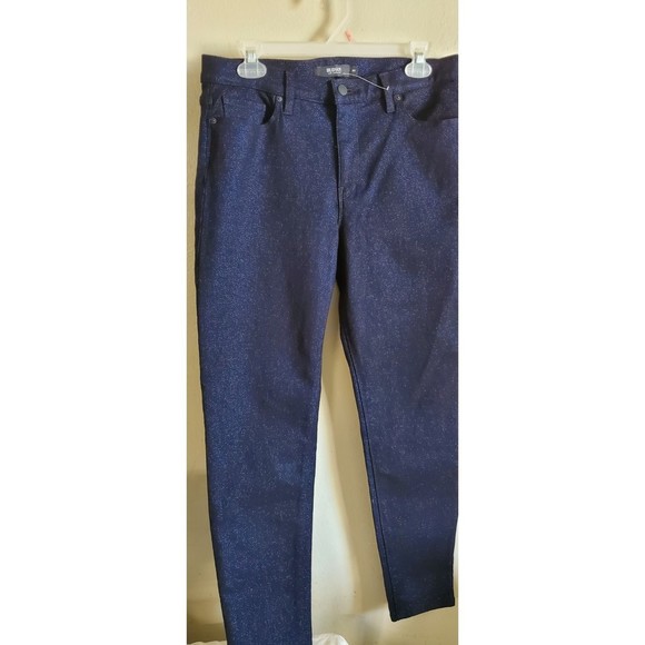 Hudson Nico super skinny midnight stellar metallic blue shimmer black jeans - Picture 4 of 11
